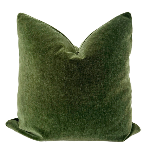 Forest Green Mohair Pillow Cover