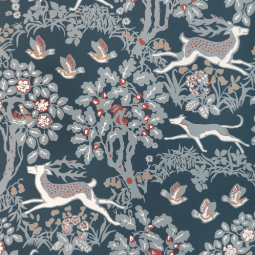 Lee Jofa Mille Fleur Wallpaper - Denim