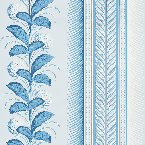 Schumacher Hydrangea Drape Wallpaper - Delft